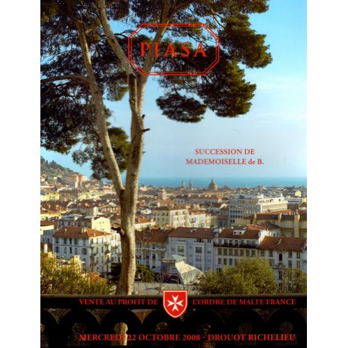 Succession De Mademoiselle De B - Vente Au Profit De L'ordre De Malte - Bijoux - Argenterie - Lingots Et Pieces D'or - Tableaux Anciens - Ceramique - Verrerie - Objets D'art - Mobilier - ...