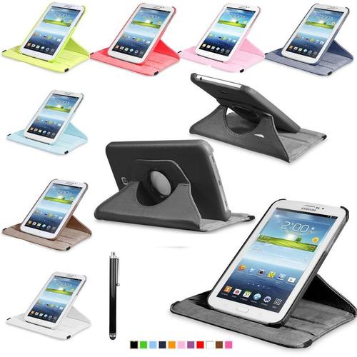 Housse Coque Rotative 360 Etui Tablette Samsung - Noir / Galaxy Tab 3 Lite 7.0 T110