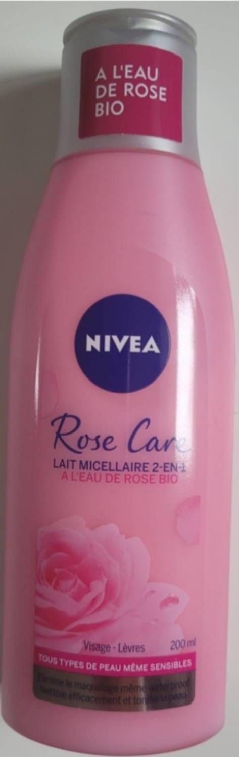 Lait Demaquilhante Micellaire 2 En 1 Rose Care Bio Nivea 200ml 