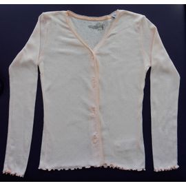 Gilet Rose Ajouré À Dentelle. Okaïdi. Taille 12 Ans