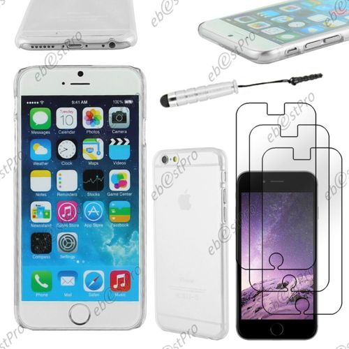 Ebeststar ® Coque Rigide Ultra Fine Etui Housse Crystale Polycarbonate Pour Apple Iphone 6s Écran 4,7", Couleur Transparent + Mini Stylet 3 Film