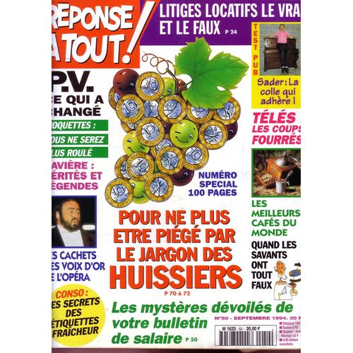 Reponse A Tout  N° 50 : Pour Ne Plus Etre Piege Par Le Jardon Des Huissiers