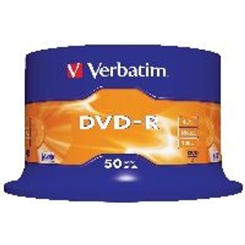 Verbatim - 50 x DVD-R - 4.7 Go 16x - argent mat - spindle