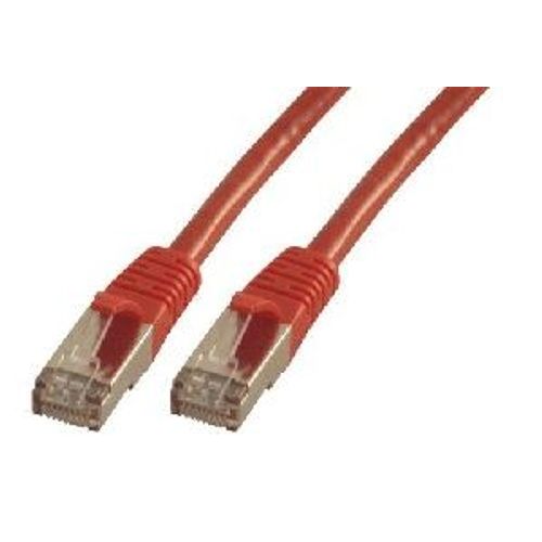 MCL Samar - Cordon de raccordement - RJ-45 (M) pour RJ-45 (M) - 1 m - paire torsadée écrantée (F/UTP) - CAT 6a - rouge