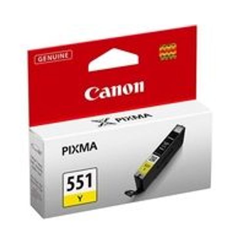 Canon CLI-551Y - Jaune - originale - réservoir d'encre - pour PIXMA iP8750, iX6850, MG5550, MG5650, MG5655, MG6450, MG6650, MG7150, MG7550, MX725, MX925