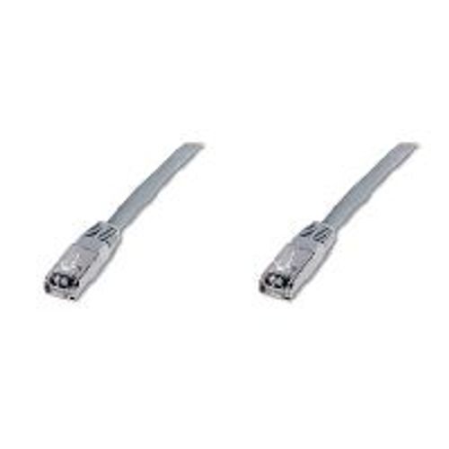 equip - Cordon de raccordement - RJ-45 (M) pour RJ-45 (M) - 5 m - SFTP - CAT 6 - sans halogène, moulé, bloqué - gris