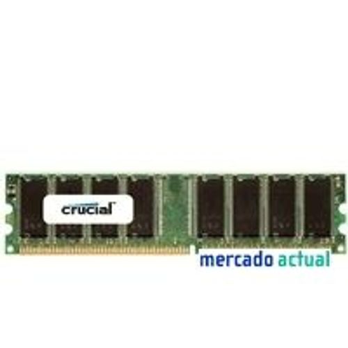 Crucial - DDR - 512 Mo - DIMM 184 broches - 400 MHz / PC3200 - CL3 - 2.6 V - mémoire sans tampon - non ECC - pour ABIT SG-80; Gigabyte GA-8IPE1000-G