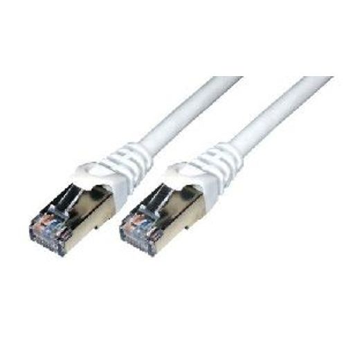 MCL Samar - Cordon de raccordement - RJ-45 (M) pour RJ-45 (M) - 5 m - paire torsadée écrantée (F/UTP) - CAT 6 - blanc