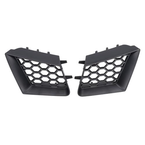 Grille SupéRieure De Pare-Choc Avant, 2 PièCes, Gauche Droite, Noir Mat, Remplacement Pour Seat Ibiza Cordoba 6l 2002 ¿ 2009