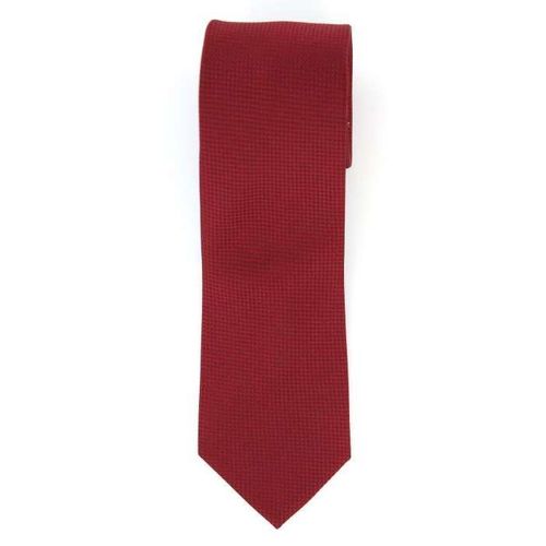 Cotton Park - Cravate 100% Soie Rouge - Homme
