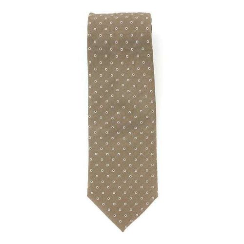 Cotton Park - Cravate 100% Soie Beige - Homme