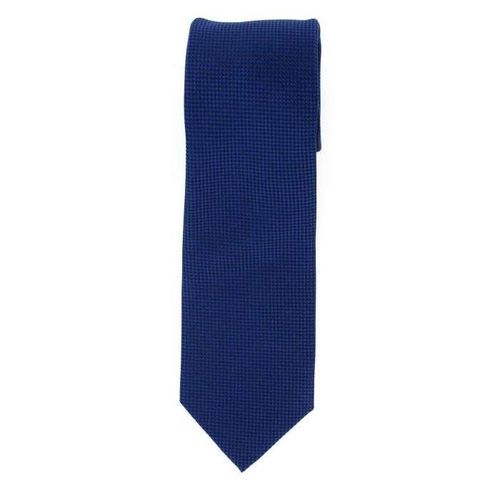 Cotton Park - Cravate 100% Soie Bleu Marine - Homme