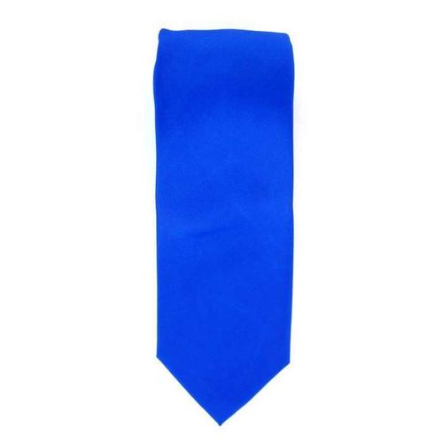 Cotton Park - Cravate 100% Soie Bleue Royale - Homme