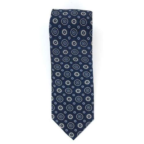 Cotton Park - Cravate 100% Soie Bleue Marine - Homme