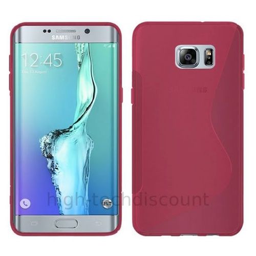 Housse Etui Coque Silicone Gel Fine Pour Samsung G928 Galaxy S6 Edge Plus + Film Ecran - Rose