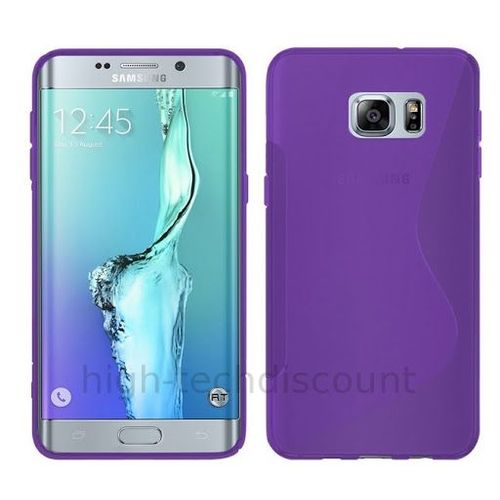 Housse Etui Coque Silicone Gel Fine Pour Samsung G928 Galaxy S6 Edge Plus + Film Ecran - Mauve