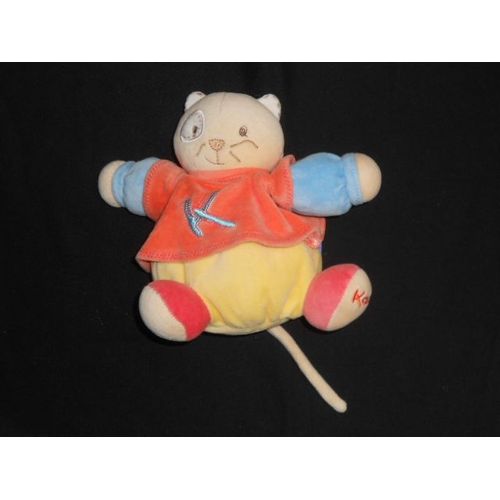 Doudou Peluche Boule Chat Kaloo 18 Cm