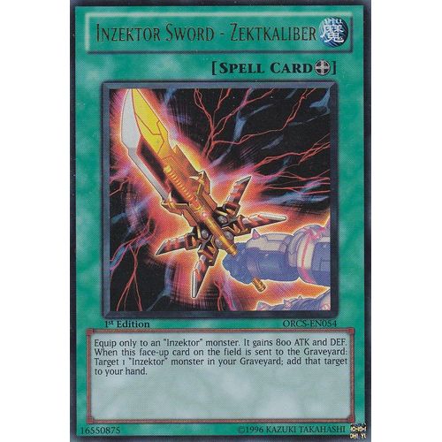 Carte Yu-Gi-Oh - Inzektor Sword - Zektkaliber ( Epée Inzektor - Zektkaliber ) - Orcs-En054 - Ultra Rare - 1st Edition - Order Of Chaos -