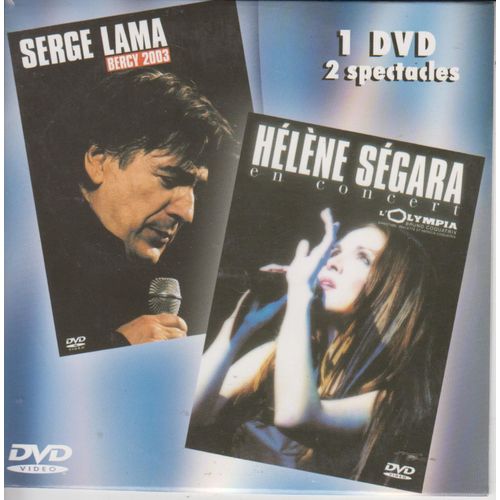 Hélène Ségara Dvd Olympia 2000 Serge Lama Bercy 2003 1 Dvd 2 Spectacles