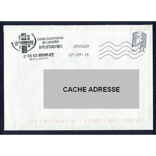 Marianne De Ciappa Et Kawena Ecopli Sur Enveloppe Cachetée La Pharmacie De Lameilhé 81 Castres