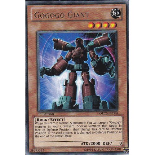 Carte Yu-Gi-Oh - Gogogo Giant ( Geant Gogogo ) - Orcs-En004 - Rare - 1st Edition - Order Of Chaos -