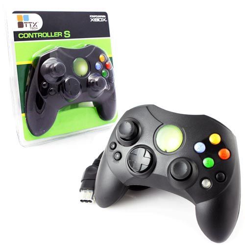 Manette Pad Joystick Filaire 1,82m Pour Console Microsoft Xbox 1ère Génération, Noir
