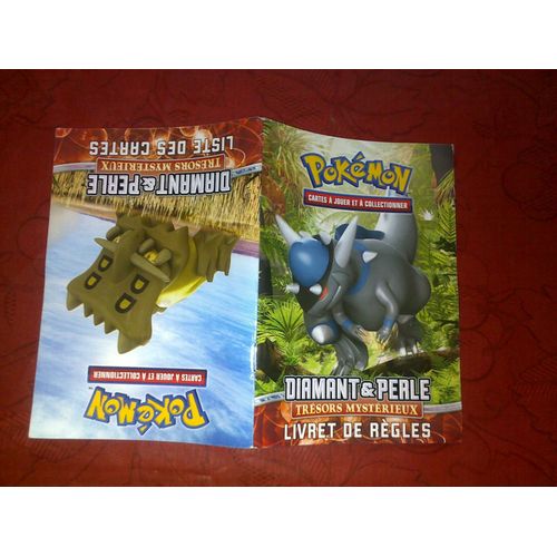Livret Regles Pokemon Diamant Et Perme Tresors Mystérieux  + Liste Des Cartes