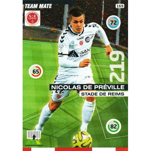 Carte Adrenalyn 2015 / 2016 - Nicolas De Preville - Reims - N° 169