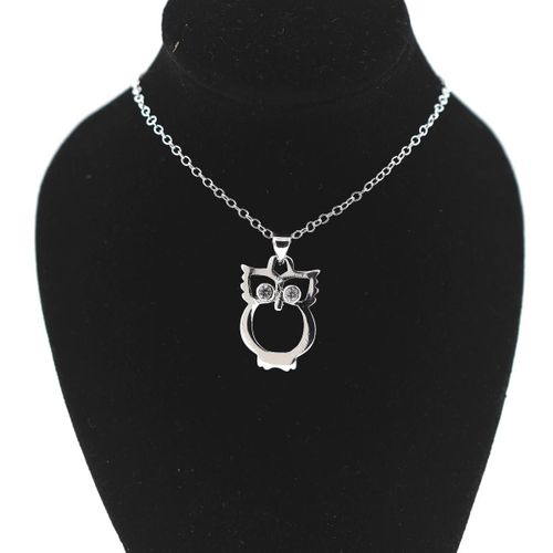 Pendentif Collier Chouette Argent 925 + Chaine