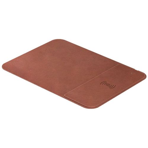 Tapis de souris à chargement rapide sans fil, chargeur sans fil 15W marron goodnice