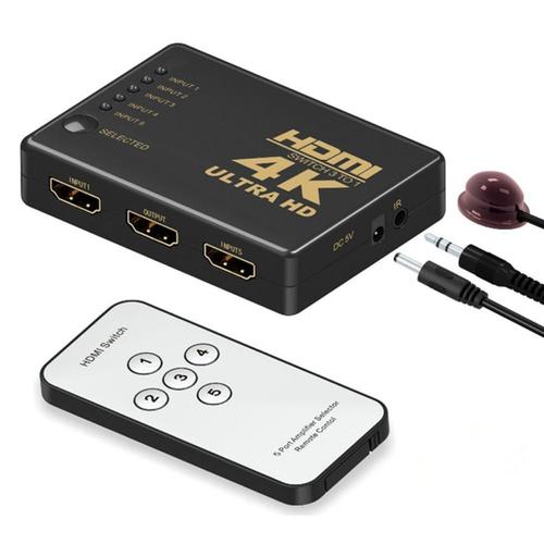 Commutateur HDMI 4k, répartiteur de commutation HDMI intelligent à 5 ports pris en charge goodnice