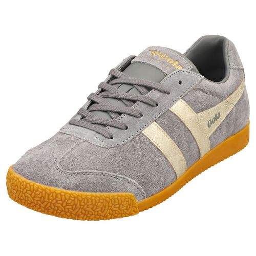 Gola - Baskets Classiques Harrier Mirror Femme - Suède Argent Écrou - 36