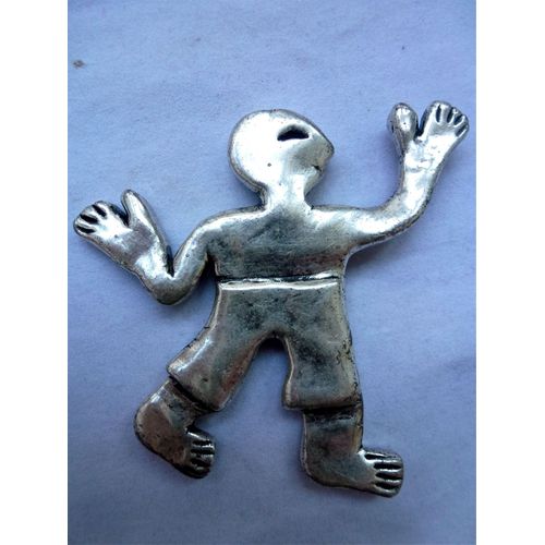 Broche Personnage Métal Argenté