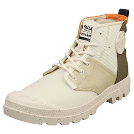 Chaussures Bottines Palladium Pampa Hi Re Generate Textile Gris Vert Foncé Blanc