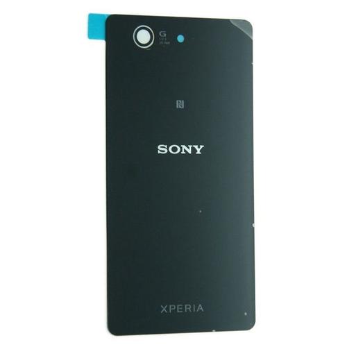 Vitre Arrière Noire Pour Sony Xperia Z3 Compact (Mini)  Avec Adhésif Préinstallé + Outils