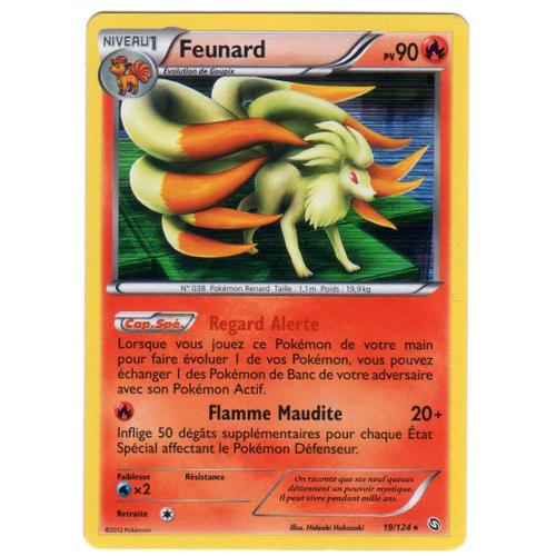 Carte Pokémon Feunard Holo 19/124 Noir & Blanc Dragons Exaltés Rare Fr Neuve