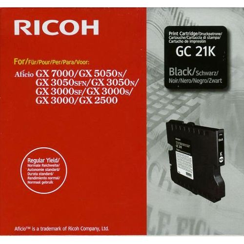 Ricoh GC 21K - Noir - originale - cartouche d'encre - pour Ricoh Aficio GX3000, Aficio GX3050, Aficio GX5050, GX2500, GX3050, GX7000