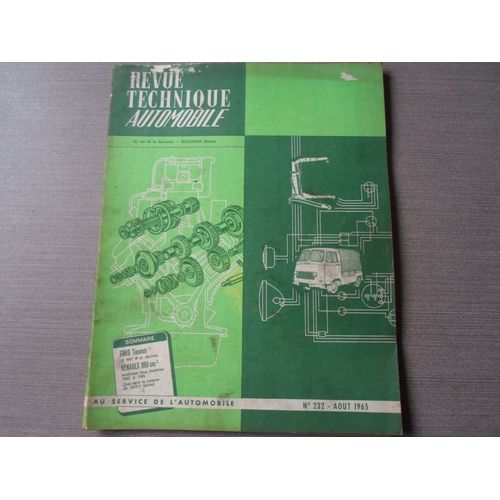 Revue Technique Automobile  N° 232 : Ford Taunus 12 Mp 4 Et Dérivés / Renault 850cm3 Tous Modèles 1962/1965