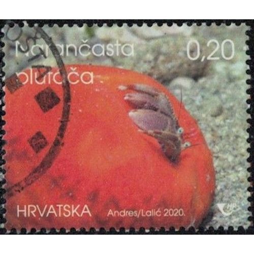 Croatie 2020 Oblitéré Used Animal Marin Éponge Suberites Domuncula Y&t Hr 1331 Su