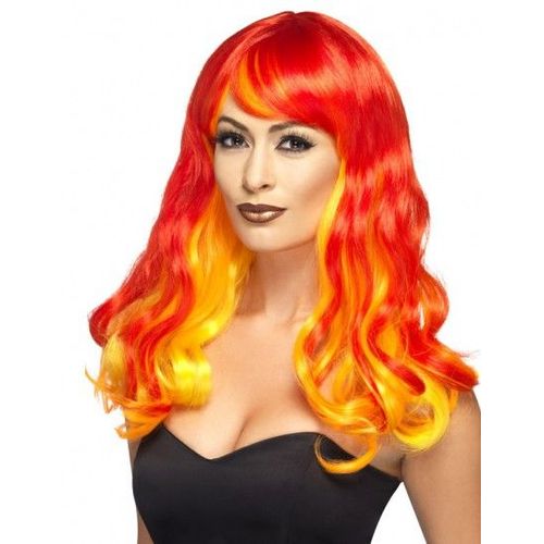 Perruque Diablesse Flamme Femme Halloween