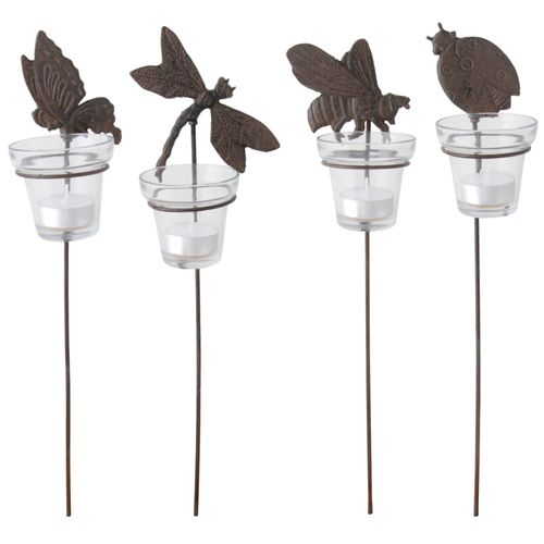 Photophores De Jardin Sur Pique (Lot De 4)
