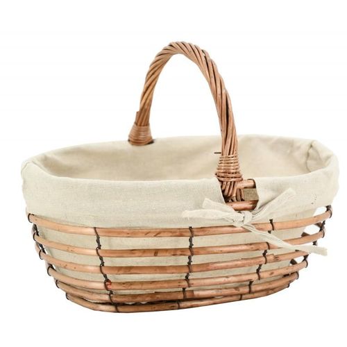 Panier ajouré en osier et jute 35 cm