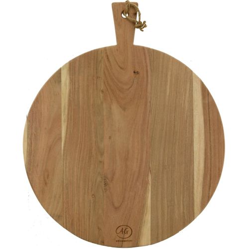 Planche À Découper Ronde En Acacia Naturel Rond
