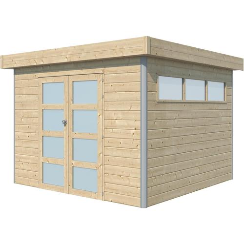 Chalet En Bois Profil Aluminium Contemporain 8.7 M² Avec Plancher