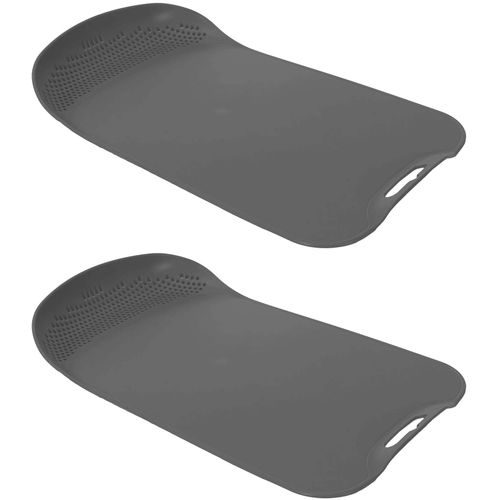 Planche À Découper En Polypropylène Avec Passoire Intégrée (Lot De 2) Gris