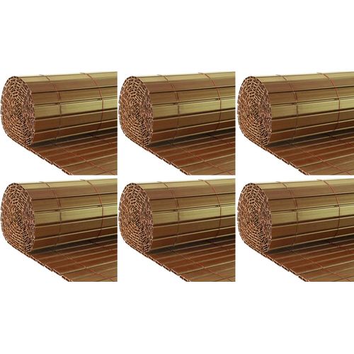 Canisse En Pvc Effet Noyer Double Face Qualité + (Lot De 6) 180 X 250 Cm