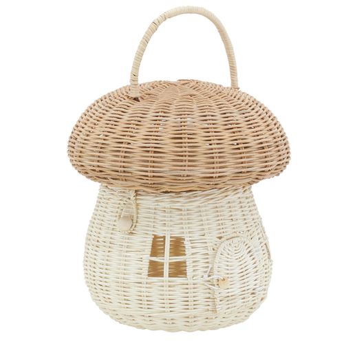 Panier En Rotin Maison Champignon