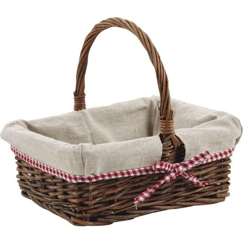 Panier en osier brut "Vintage chic" Rectangulaire
