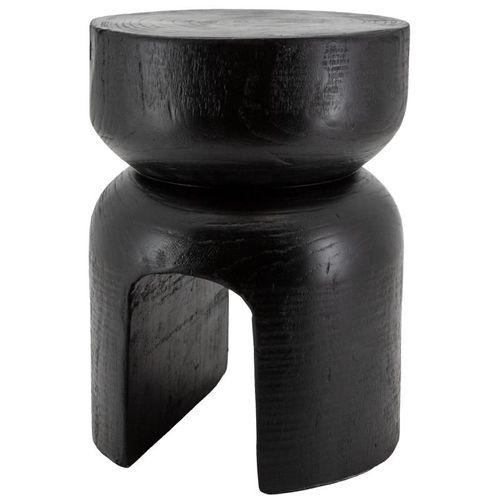Tabouret En Bois Paulownia Molaire Noir