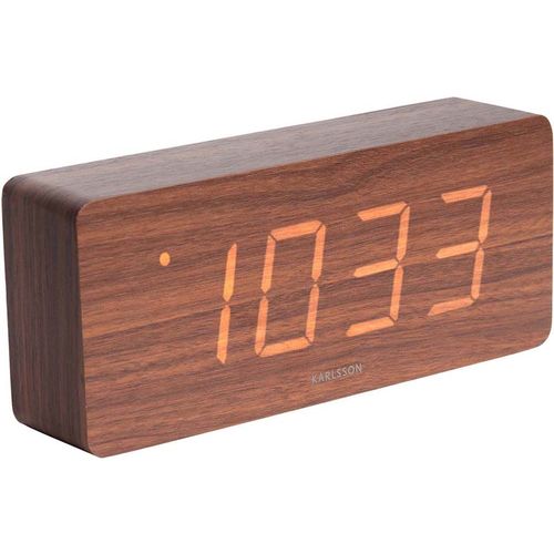 Réveil en bois chiffres LCD Tube